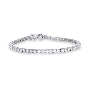 14k White Gold 5 Carat Tennis Bracelet